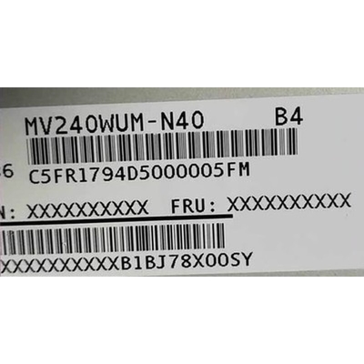 MV240WUM-N40 BOE 24.0&quot; 1920 ((RGB) × 1200, 300 cd/m2) จอจอ LCD อุตสาหกรรม