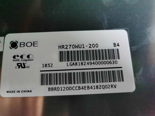 HR270WU1-200 BOE 27.0&quot; 1920 ((RGB) × 1080, 725 cd/m2 จอ LCD อินดัสตริయల్