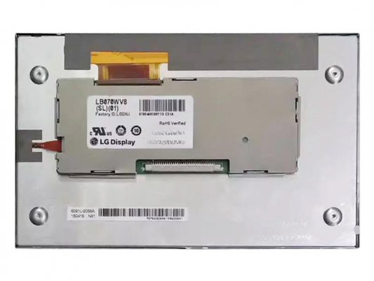 LB070WV8-SL02 LG Display 7&quot; 800 ((RGB) × 480, WVGA 133PPI, 450 cd/m2 จอ LCD อินดัสเตรียล