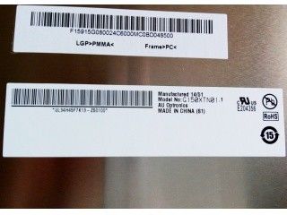 15 นิ้ว หลอดไฟ TFT LCD สามารถเปลี่ยนได้ G150XTN01.1 ใช้สําหรับอุตสาหกรรม 80/80/60/80 (ประเภท)