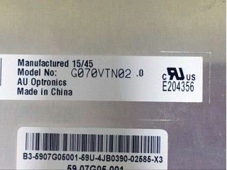 G070VTN02.0 3G สั่นสะเทือน 7 นิ้ว ความสว่างสูงจอ LCD 65/65/50/60 (ประเภท)