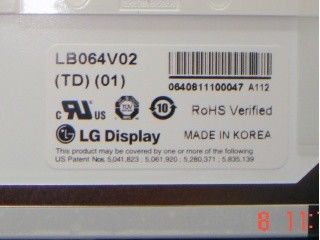 LB064V02-TD01 6.4 นิ้ว 640×480 250 cd/m2 มุมชม 65/65/50/60 TFT-LCD, LCM