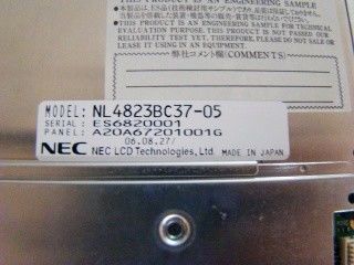 NL4823BC37-05 CCFL Backlight 7.0 INCH 480×234 NEC TFT LCD 157.5 ((H) ×90.5 ((V) มม