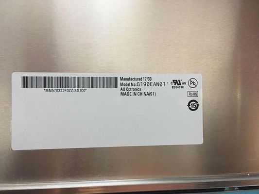 G190EAN01.2 19" 1300cd/m2 1280×1024 LVDS เครื่องจอ LCD อุตสาหกรรม