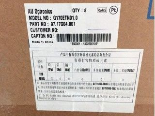 G170ETN01.0 17.0 AUO อายุ ≥ 50K ชั่วโมง 350 cd/m2 (ประเภท) 85/85/80/80 (ประเภท)