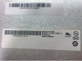 G104STN01.0 10.4 AUO อายุการใช้งาน≥ 70K ชั่วโมง， พร้อมไดรเวอร์ LED， ย้อนกลับ 180 °， 6/8 บิต， เคลือบด้าน