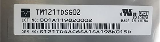 TM121TDSG02 TIANMA 12.1 นิ้ว 1204 × 768 450 cd / m²จอแสดงผล LCD อุตสาหกรรม