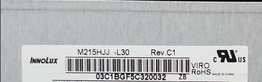 Innolux 21.5" 250cd/m2 Tft Lcd Screen M215HJJ-L30 Rev.C1 89/89/89/89 (ประเภท)