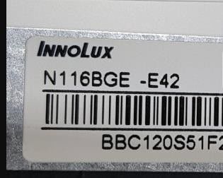 N116BGE-E42 Innolux 11.6&quot; 1366(RGB)×768 220 cd/m² จอ LCD อุตสาหกรรม