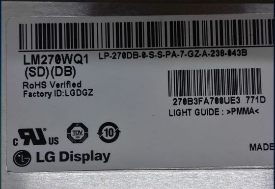 LM270WQ1-SDE3 LG Display 27&quot; 2560(RGB)×1440 420 cd/m² จอ LCD อุตสาหกรรม