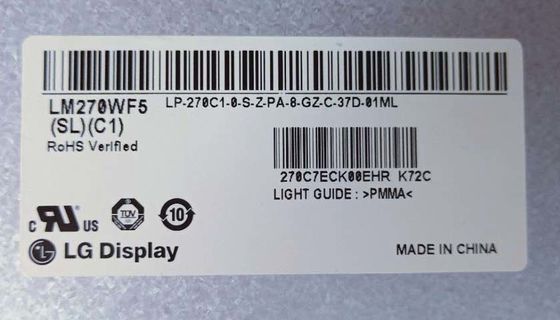 81PPI 27.0&quot; 1920x1080 300cd/m2 จอ LCD สี่เหลี่ยม LM270WF5-SLB1