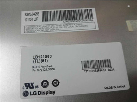 12.1" 800x600 TFT LCD Panel 450cd/m2 LB121S03-TL03 70/70/55/65 (ประเภท)