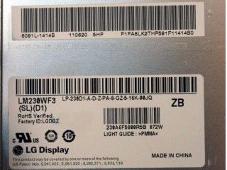 LM230WF3-SLQ5 จอแสดงผล LG 23.0&quot; 1920(RGB)×1080 250 cd/m² จอ LCD อุตสาหกรรม