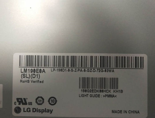 1280 × 1024 250cd / m2 86PPI หน้าจอ LCD WLED 19.0&quot; LM190E0A-SLD1