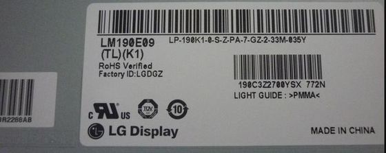 SXGA 1280×1024 TFT LCD Panel 86PPI 250cd/m2 LM190E09-TLK1 85/85/75/85 (ประเภท)