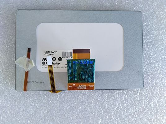 7.0&quot; 800×480 350cd/M2 134PPI หน้าจอสี่เหลี่ยม Tft LB070WV6-TD08