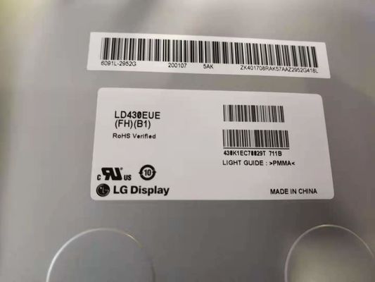 450cd/M2 RGB FHD 51PPI จอ LCD สี่เหลี่ยม 43&quot; 1920×1080 LD430EUE-FHB1